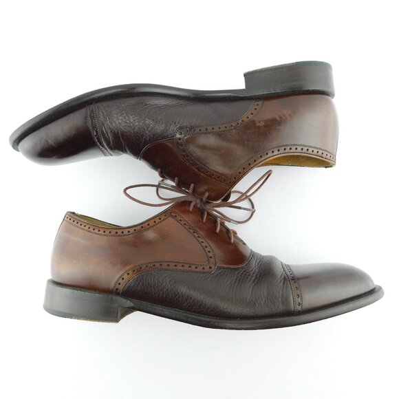 MEZLAN Brown Leather Cap Toe Lace-up Oxfords Shoes 10.5 main image 8